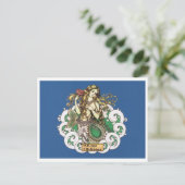 Vintage Illustration Postkarte (Stehend Vorderseite)