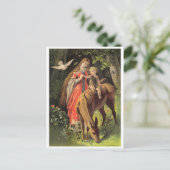 Vintage Illustration Postkarte (Stehend Vorderseite)