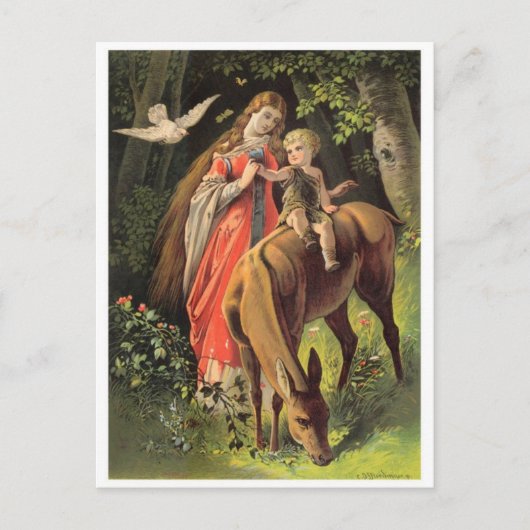 Vintage Illustration Postkarte (Vorderseite)