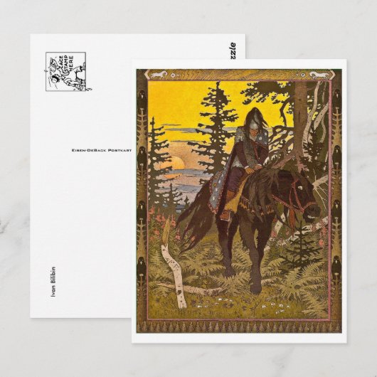 Vintage Illustration Postkarte (Vorne/Hinten)