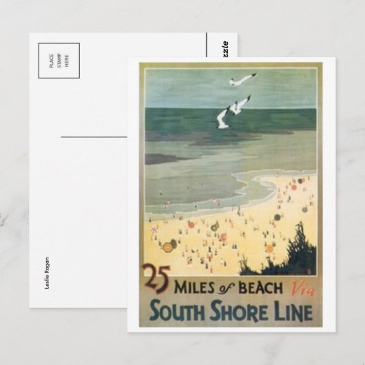 Vintage Illustration Postkarte (Vorne/Hinten)