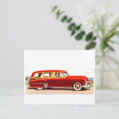 Vintage Illustration Postkarte (Stehend Vorderseite)