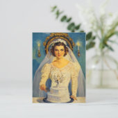 Vintage Illustration Postkarte (Stehend Vorderseite)