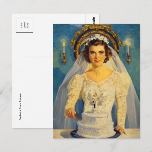 Vintage Illustration Postkarte (Vorne/Hinten)