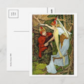 Vintage Illustration Postkarte (Vorne/Hinten)
