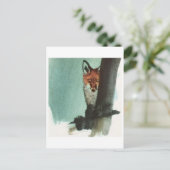 Vintage Illustration Postkarte (Stehend Vorderseite)