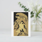 Vintage Illustration Postkarte (Stehend Vorderseite)