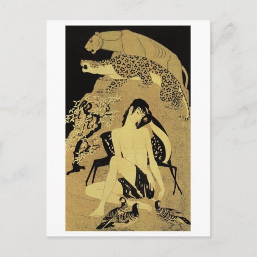 Vintage Illustration Postkarte (Vorderseite)