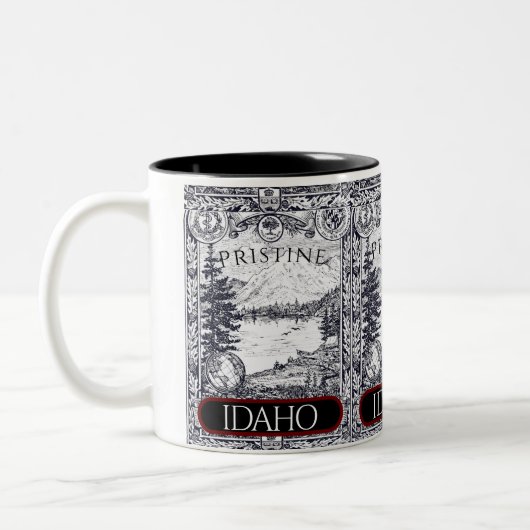 Vintage Illustration Pristine Idaho Tasse (Links)
