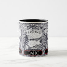 Vintage Illustration Pristine Idaho Tasse