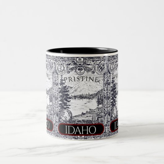 Vintage Illustration Pristine Idaho Tasse (Mittel)
