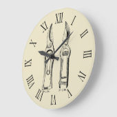 Vintage Illustration Pruners römische Zahlen Uhr (Winkel)