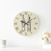 Vintage Illustration Pruners römische Zahlen Uhr (Zuhause)