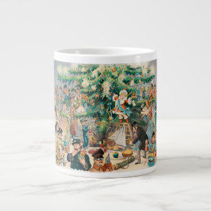 Vintage-Illustration Pucks Weihnachtsbaum, 1902 Jumbo-Tasse