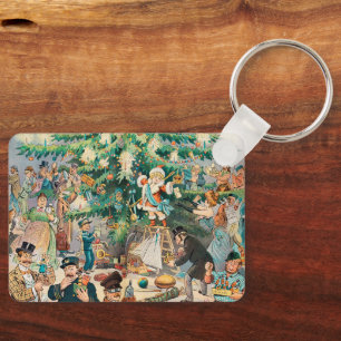 Vintage-Illustration Pucks Weihnachtsbaum, 1902 Schlüsselanhänger