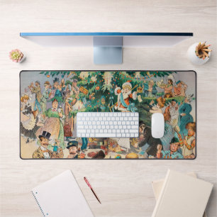 Vintage-Illustration Pucks Weihnachtsbaum, 1902 Schreibtischunterlage