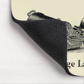 VINTAGE ILLUSTRATION Rasenmäher Custom Mousepad (Ecke)