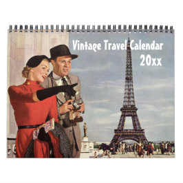 Vintage Illustration Reise und Transport Kalender