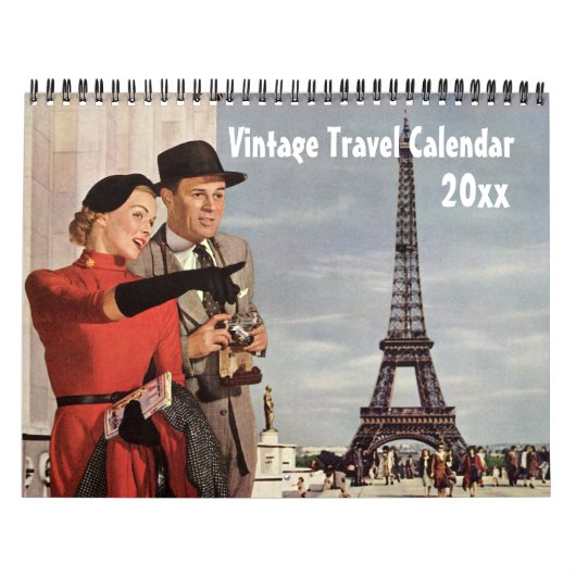 Vintage Illustration Reise und Transport Kalender (Titelbild)