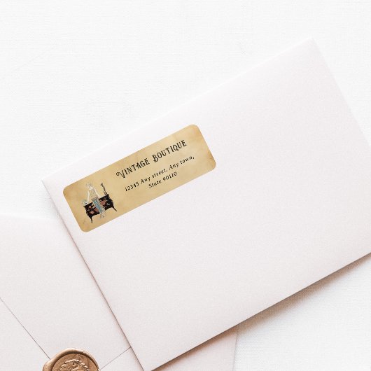 Vintage Illustration Retro-Rücksendeadresse