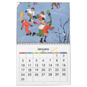 Vintage Illustration Spaß Kinder und Babys spielen Kalender (Jan 2027)