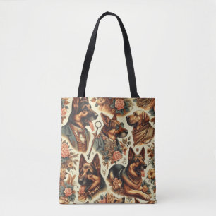 Vintage Illustration Tasche