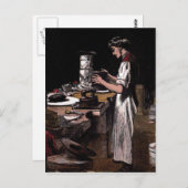 Vintage Illustration "The Hatmaker" Postkarte (Vorne/Hinten)