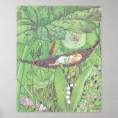 Vintage Illustration Thumbelina von Elsa Beskow Poster (Vorne)