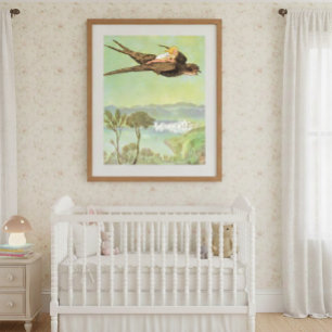 Vintage-Illustration Thumbelina von Elsa Beskow Poster