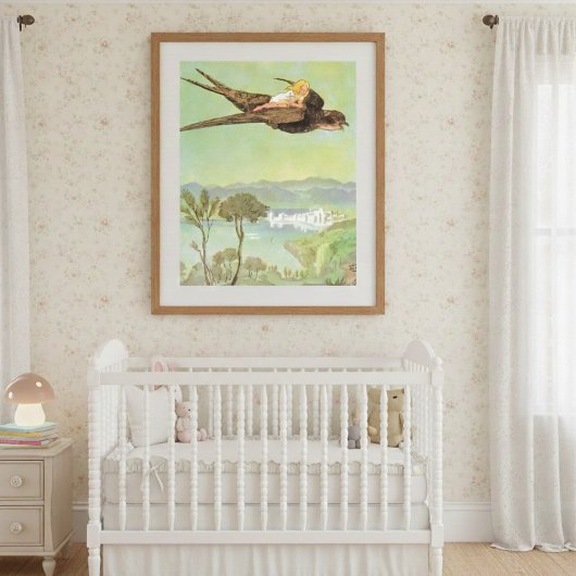 Vintage Illustration Thumbelina von Elsa Beskow Poster