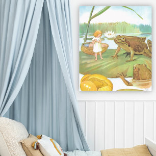 Vintage-Illustration Thumbelina von Elsa Beskow Poster
