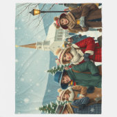 Vintage Illustration verlassend Menschen Fleecedecke (Vorderseite)