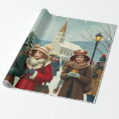 Vintage Illustration verlassend Menschen Geschenkpapier (Ungerollt)