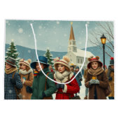 Vintage Illustration verlassend Menschen Große Geschenktüte (Rückseite)