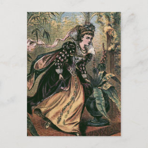 Vintage Illustration "Vom Ball aus laufen" Postkarte