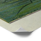 Vintage Illustration von angreifenden Moskitos Poster (Ecke)