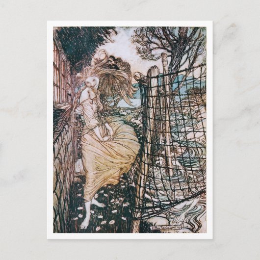 Vintage Illustration von Arthur Rackham Undine Postkarte (Vorderseite)