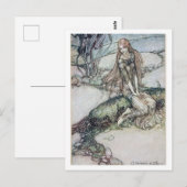 Vintage Illustration von Arthur Rackham Undine Postkarte (Vorne/Hinten)
