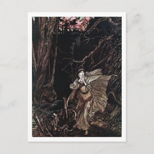 Vintage Illustration von Arthur Rackham Undine Postkarte (Vorderseite)