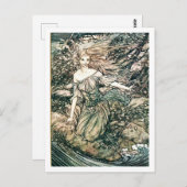 Vintage Illustration von Arthur Rackham Undine Postkarte (Vorne/Hinten)