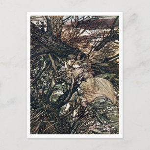 Vintage Illustration von Arthur Rackham Undine Postkarte