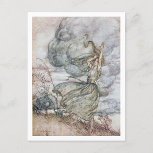 Vintage Illustration von Arthur Rackham Undine Postkarte