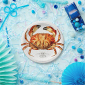 Vintage Illustration von Dungeness Crab Pappteller (Party)