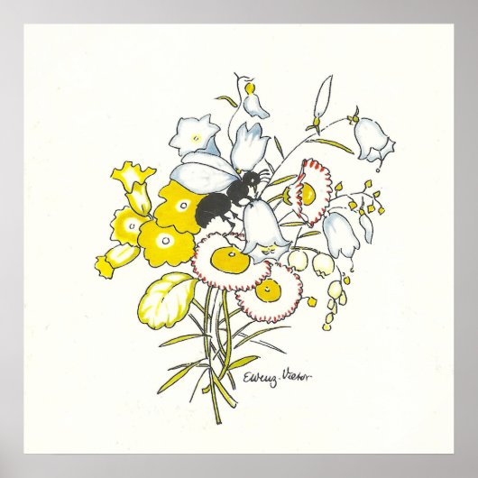 Vintage Illustration von Else Wenz Vietor Poster (Vorne)