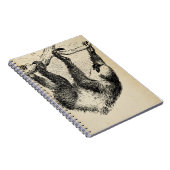 Vintage Illustration von Faultieren auf dem Papier Notizblock (Rechte Seite)