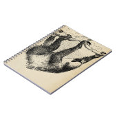 Vintage Illustration von Faultieren auf dem Papier Notizblock (Linke Seite)