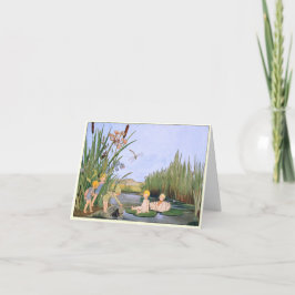 Vintage Illustration von Freddie Langeler Dankeskarte