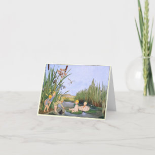 Vintage Illustration von Freddie Langeler Dankeskarte