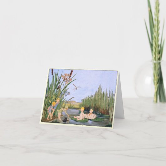 Vintage Illustration von Freddie Langeler Dankeskarte (Vorderseite)