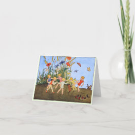 Vintage Illustration von Freddie Langeler Dankeskarte